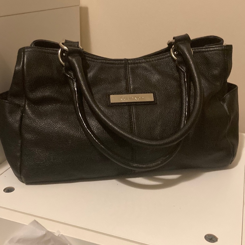 Calvin Klein black leather purse
